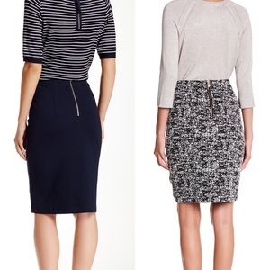 Philosophy Ponte Pencil Skirt Exposed Zipper Lot